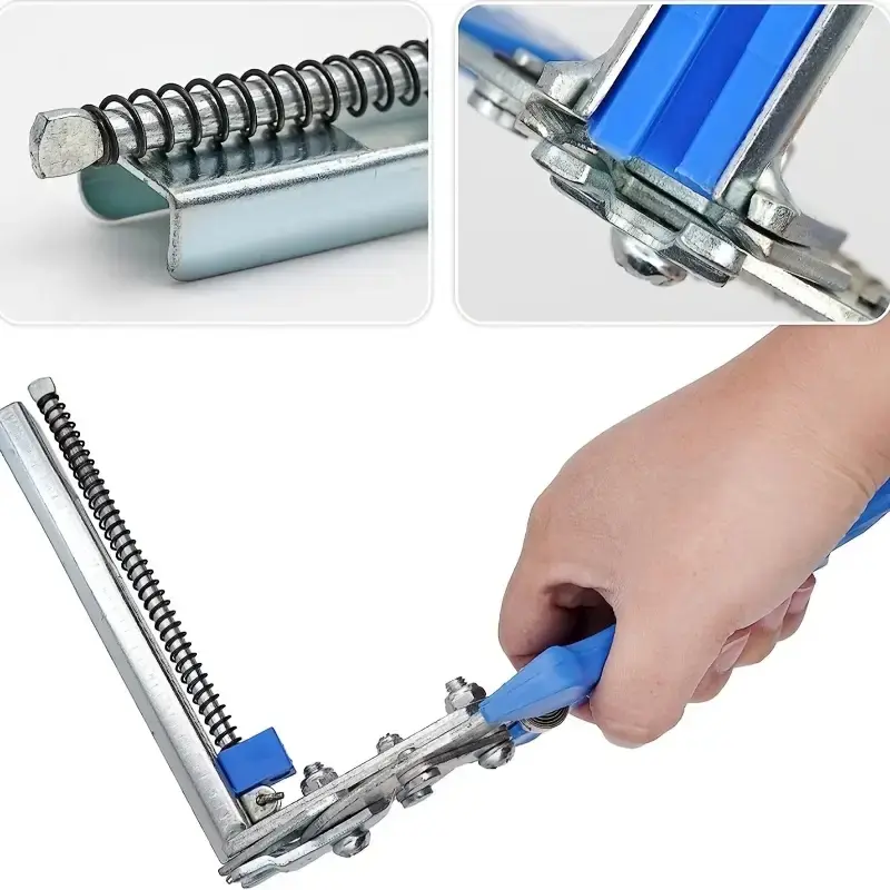 Heavy-Duty Carbon Steel Hog Ring Gun Kit with 600 M-Clips | Multi-Purpose Fence & Cage Fastening Tool