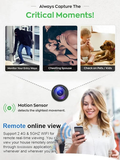 [Upgraded ultra-invisible] No-plug camera🔥