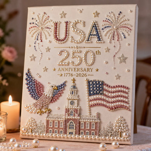 🔥49% OFF - 🇺🇸 USA 250th Anniversary DIY Pearl Painting Kit ✨❤️‍🔥