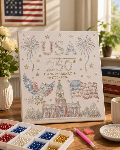 🔥49% OFF - 🇺🇸 USA 250th Anniversary DIY Pearl Painting Kit ✨❤️‍🔥