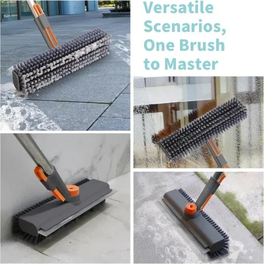 3 in 1 Floor Scrub Brush with Long Handle Cleaning Brush