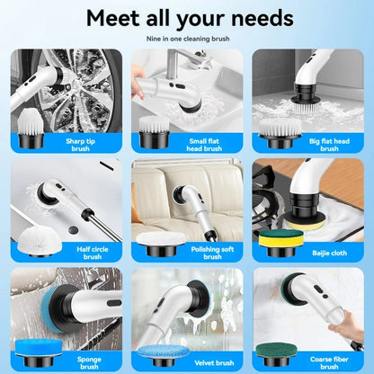 The Ultimate 9-in-1 Power Cleaning System Effortless Deep Cleaning From Kitchen to Bath