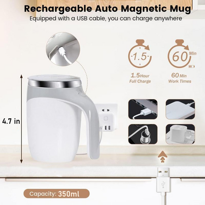 🎁 Best Gift Pick — Self-Stirring Mug✨ Your Perfect Drink, Perfectly Mixed ☕