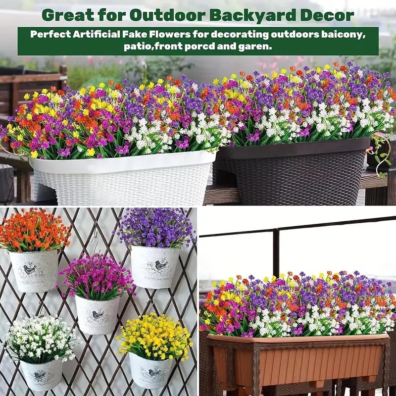 💥49% OFF🌺UV Resistant Colorful Artificial Flower💐🌺UV Resistant Fade-Free Colourful Artificial Flower