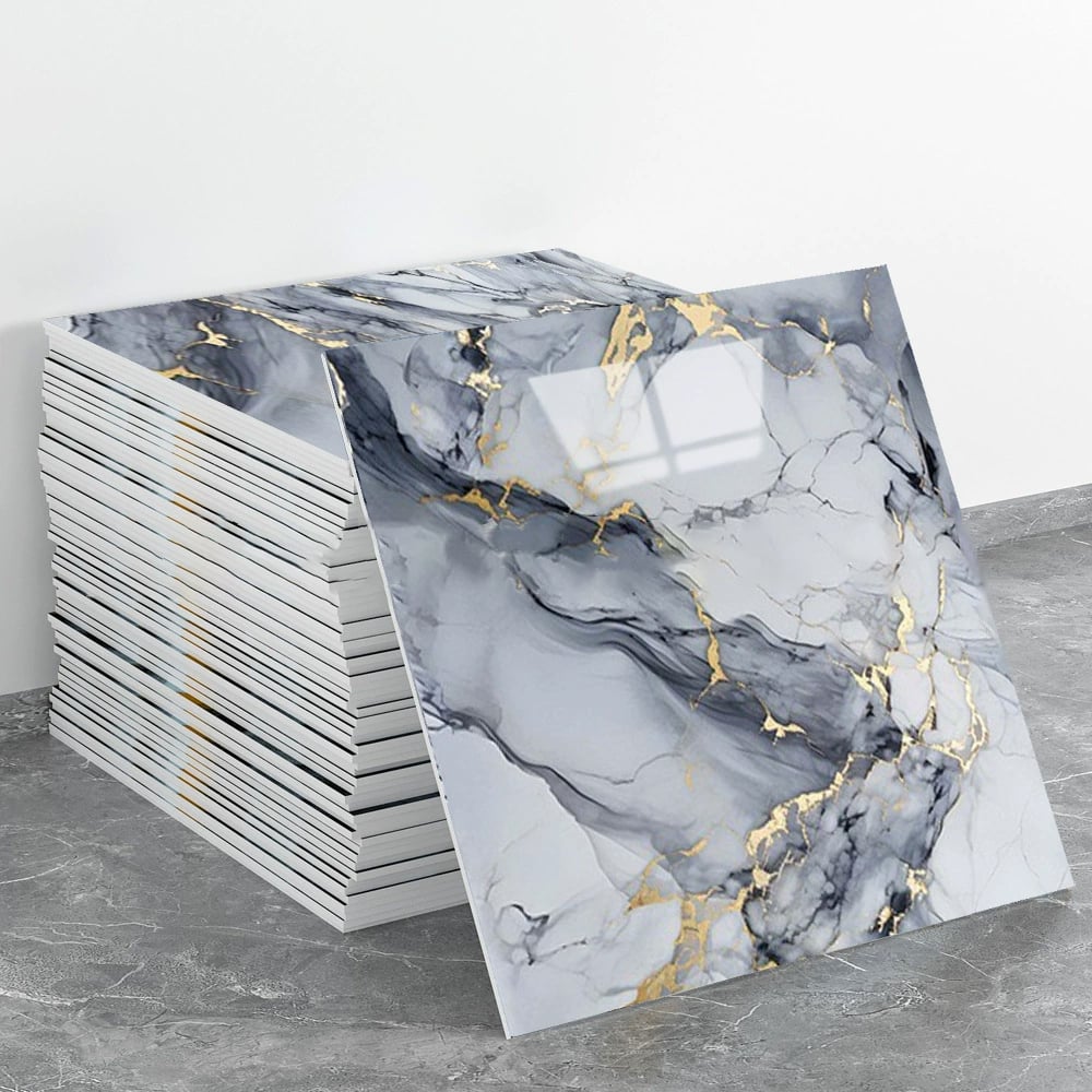 10 Pcs Marble Peel and Stick Waterproof Wall Panels🔥