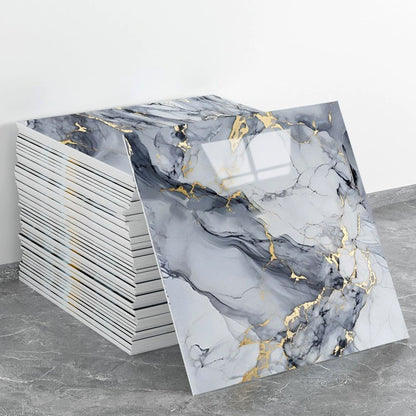 10 Pcs Marble Peel and Stick Waterproof Wall Panels🔥