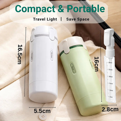 ✈️ 4-in-1 Leakproof Refillable Travel Toiletry Dispenser