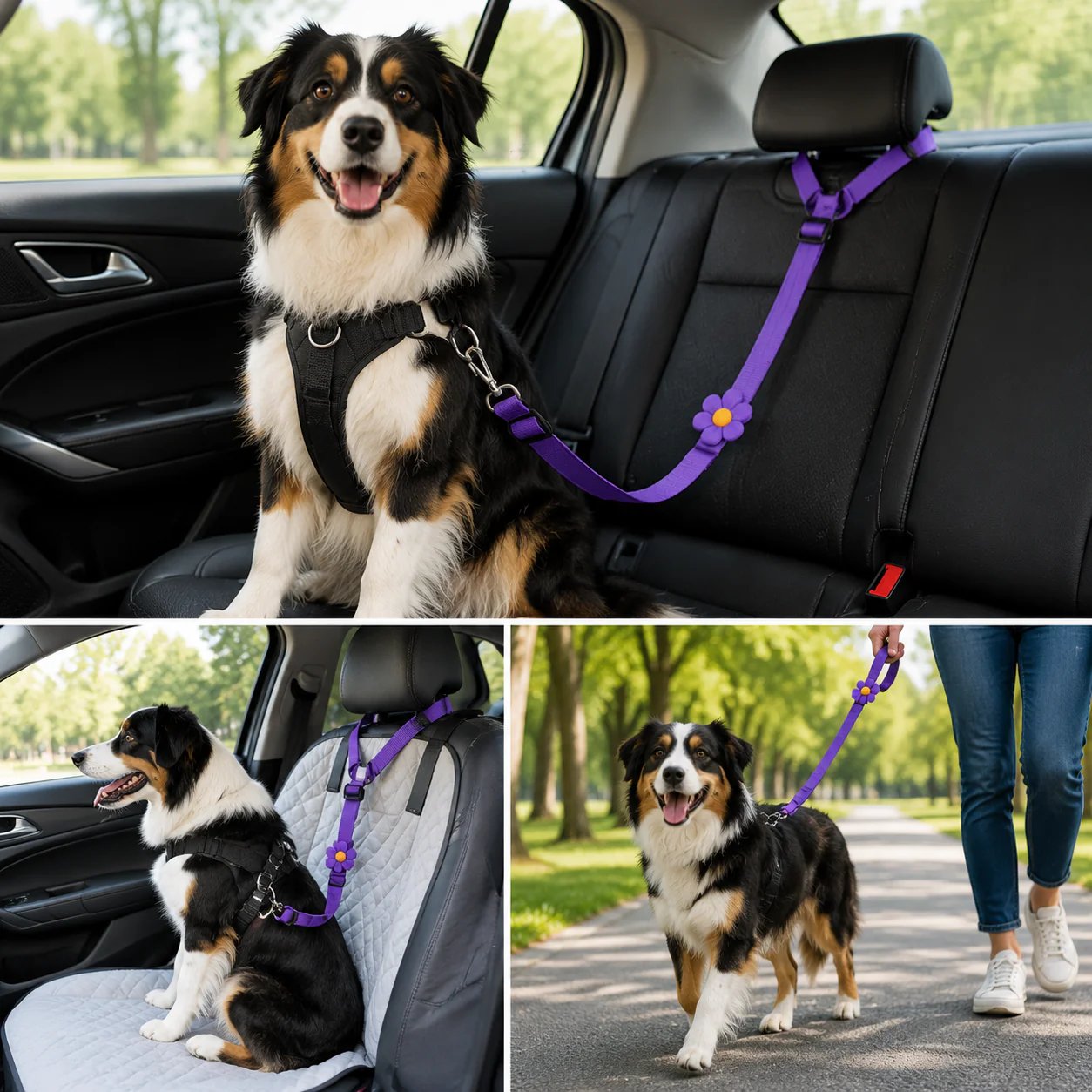 🔥HOT SELL🎁2-in-1 Dog Car Seat Belt & Walking Leash