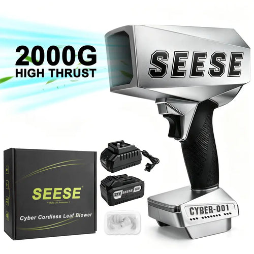 SEESE 2000G Cyber Cordless Leaf Blower Violent TurboFan-120 MPH+BrushlessPure Copper Motor Jet Fan
