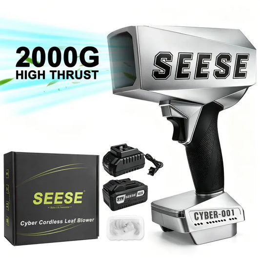 SEESE 2000G Cyber Cordless Leaf Blower Violent TurboFan-120 MPH+BrushlessPure Copper Motor Jet Fan