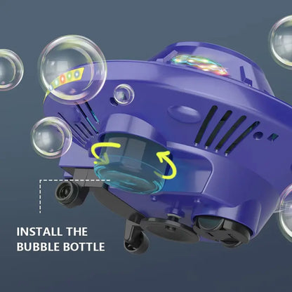 🔥HOT SALE 50% OFF – UFO Bubble Machine | 32-Hole Bubble Blast, Lights, Music & Auto-Roaming Fun