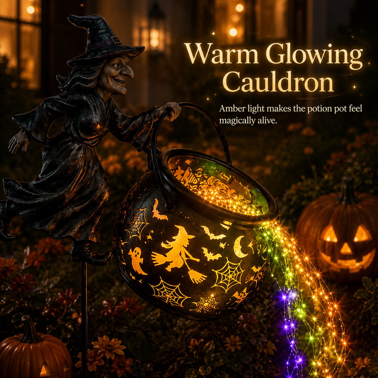 🎃 Halloween Witch Cauldron Garden Light(📦Buy 2 Free Shipping)