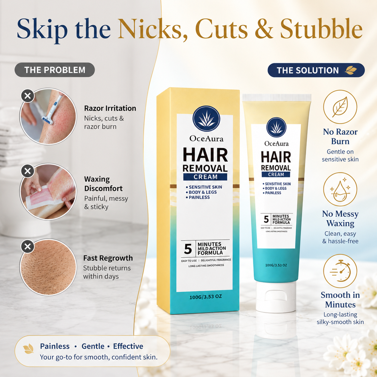 ✨ OceAura Mild Hair Removal Cream