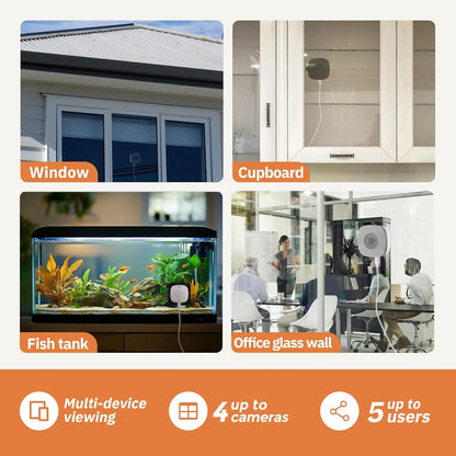 Smart 2MP 2K Window Security Camera with Color Night Vision