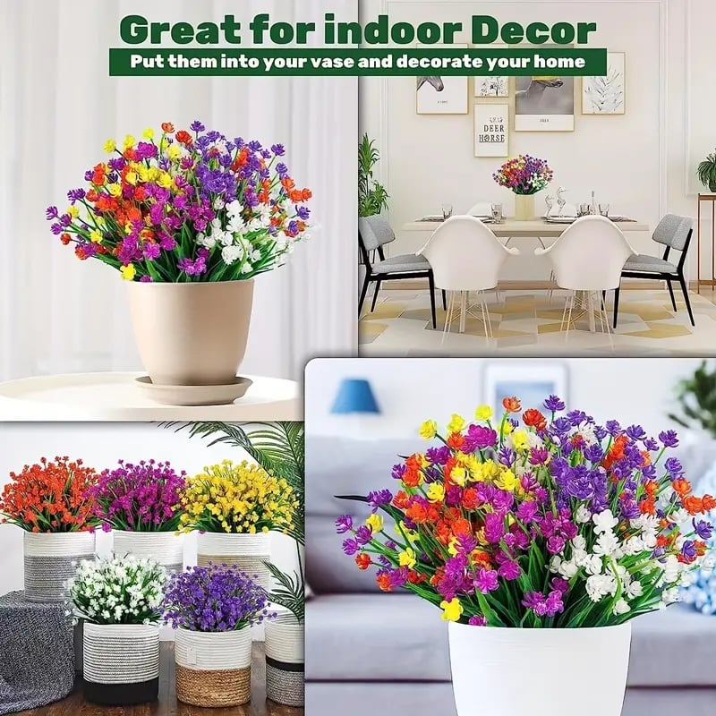 💥49% OFF🌺UV Resistant Colorful Artificial Flower💐🌺UV Resistant Fade-Free Colourful Artificial Flower