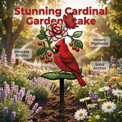 🐦Cardinal Art Garden Stake💥Buy 2 Free Shipping