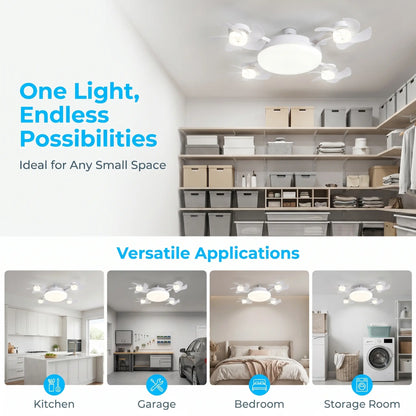 🌀New E27 Socket Ceiling Fan Light – 2‑in‑1 Silent LED Fan with Remote Control, Energy‑Saving Cooling & Lighting Combo for Home Bedroom