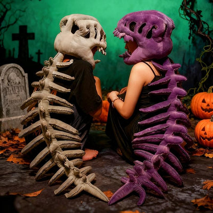 Why You'll Love Becoming a Fossil-Gothic Dinosaur Skeleton Wearable Pillow | Head Cushion for Home & Party
