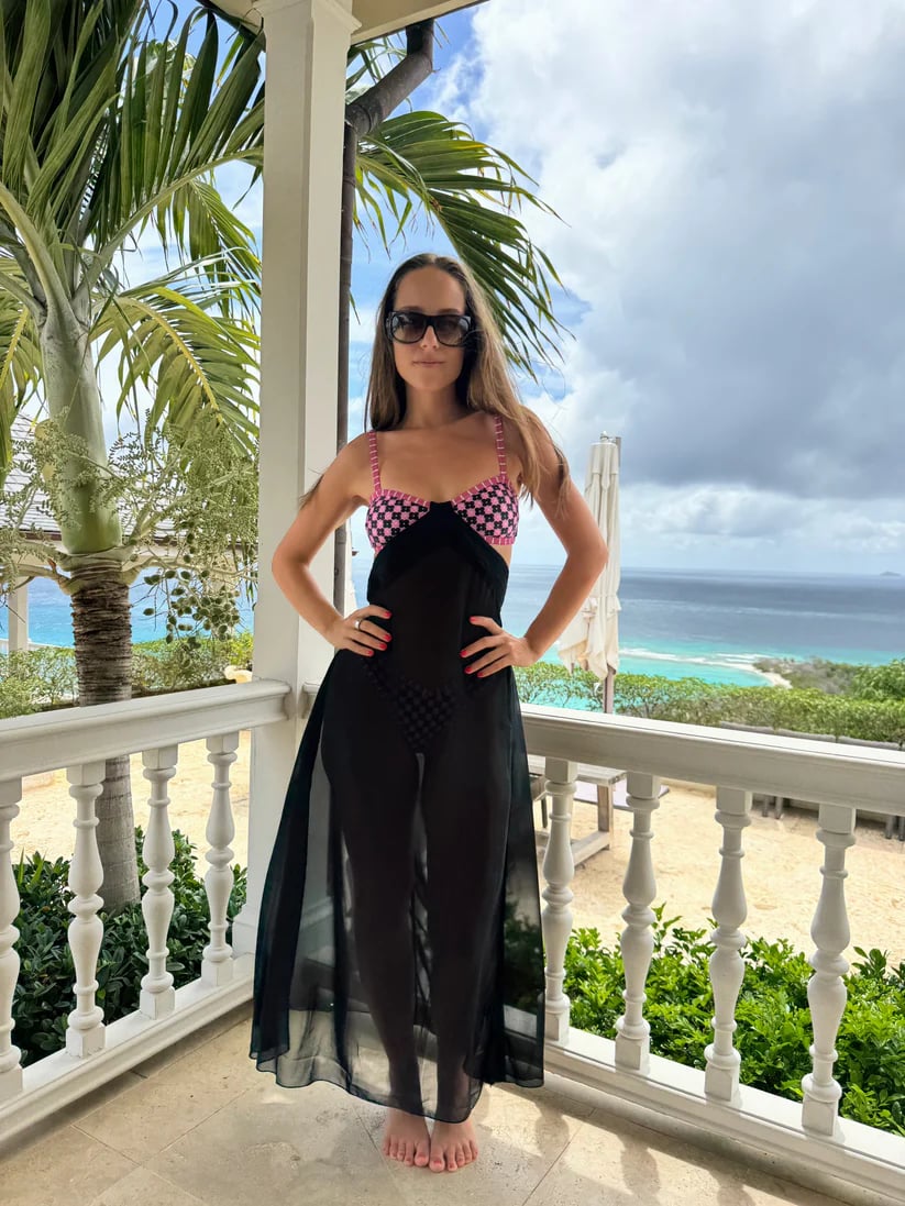 Guava Button Dress – Tropical Glow, Effortless Cover‐Up 🍈🌊