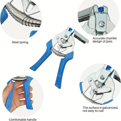 Heavy-Duty Carbon Steel Hog Ring Gun Kit with 600 M-Clips | Multi-Purpose Fence & Cage Fastening Tool