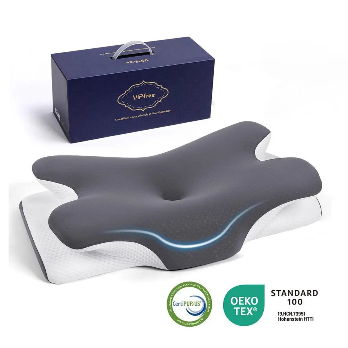 ⚡LAST DAY 50% OFF & Free Shipping🌈 VIPfree Cooling Memory Neck Pillow