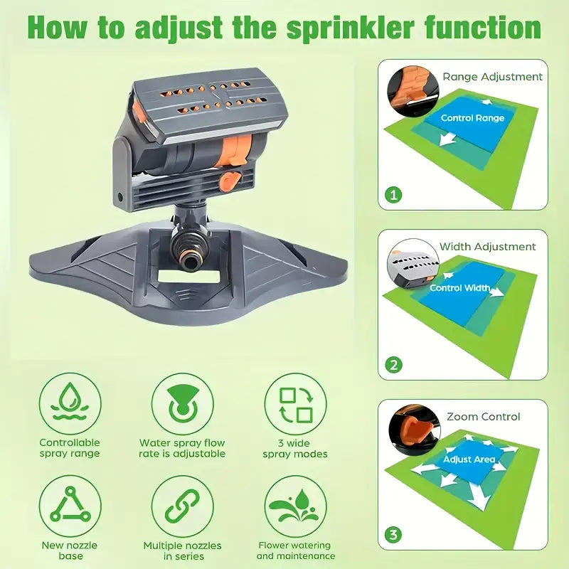 Stop Hand-Watering💦 50% OFF: The Precision Turret Sprinkler for a Lush, Green Lawn