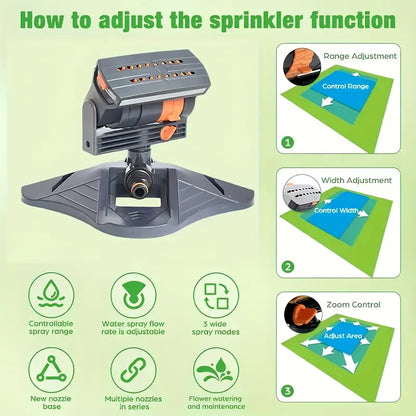 Stop Hand-Watering💦 50% OFF: The Precision Turret Sprinkler for a Lush, Green Lawn