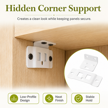 Furniture Hidden Double-Lock Corner Bracket Hardware Set