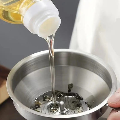 304 Stainless Steel Kitchen Oil Funnel（with filter）
