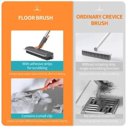 3 in 1 Floor Scrub Brush with Long Handle Cleaning Brush