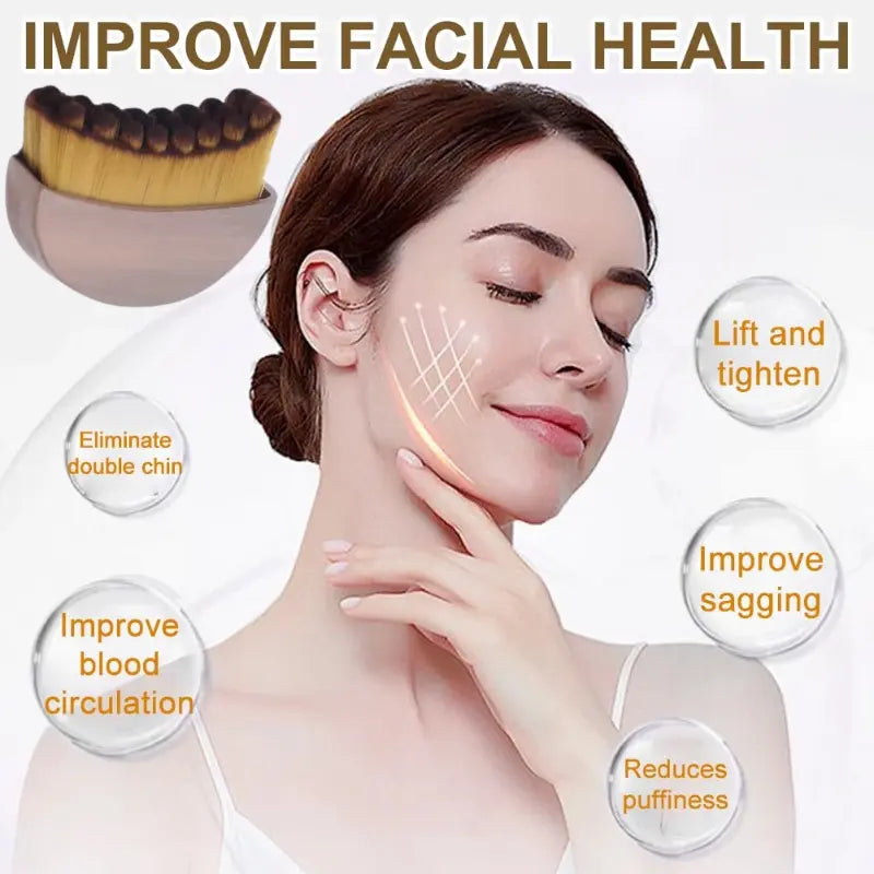 Face Lymphatic Contour Brush for Jawline Sculpting