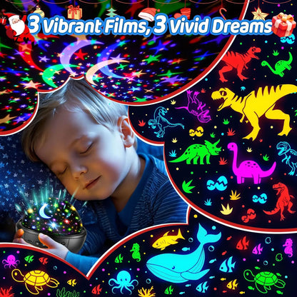 Magical 5-in-1 Kids Star Projector 🌙✨ 91 Light Effects • Remote Control • 360° Rotation • Perfect Bedtime Gift