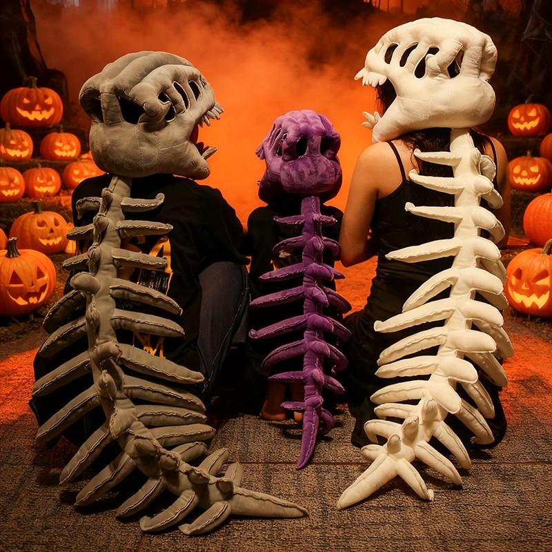 Why You'll Love Becoming a Fossil-Gothic Dinosaur Skeleton Wearable Pillow | Head Cushion for Home & Party