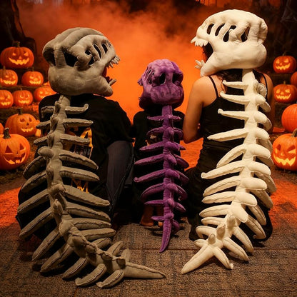 Why You'll Love Becoming a Fossil-Gothic Dinosaur Skeleton Wearable Pillow | Head Cushion for Home & Party