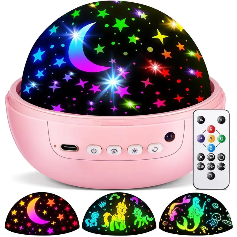 Magical 5-in-1 Kids Star Projector 🌙✨ 91 Light Effects • Remote Control • 360° Rotation • Perfect Bedtime Gift