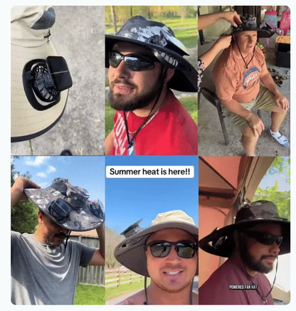 Pro Series Solar Cooling Hat | Full-Coverage UV Shield for All-Day Outdoor Comfort-Solar-Powered Cooling Hat