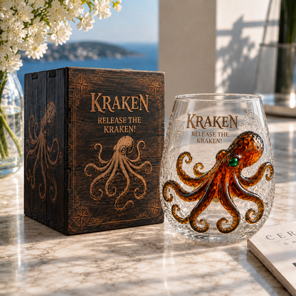 Last Day Promo: 49% OFF🐙 Kraken Octopus Sculpted Glass Tumbler