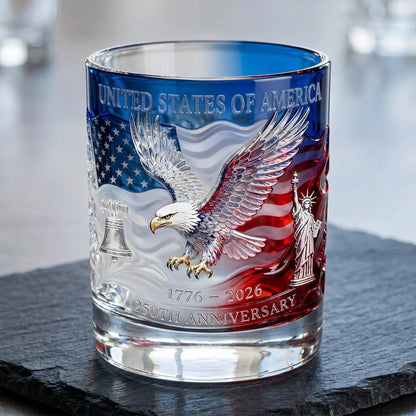 🔥Limited Edition 🎉2026 USA 250th Anniversary Commemorative Glass – 1776-2026 Heritage Edition