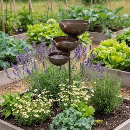 🔥50% OFF🔥 Bring Wildlife to Your Garden with this Cascading Bird Bath! 🐦