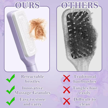 ✨ Say Goodbye To Hair-Filled Brushes — The Self Cleaning Comb Everyone’s Obsessed With! 💁‍♀️