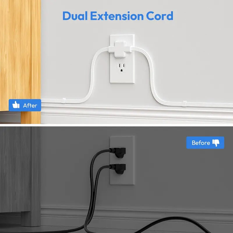 NTONPOWER Twin Extension Cord Splitter
