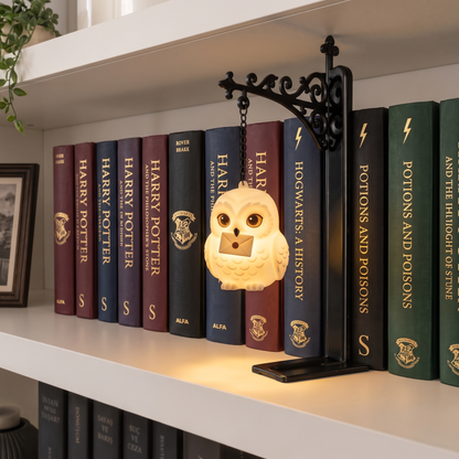 ✨ Glowing Fantasy Bookshelf Figurine Light – Owl, Stag & Phoenix Styles