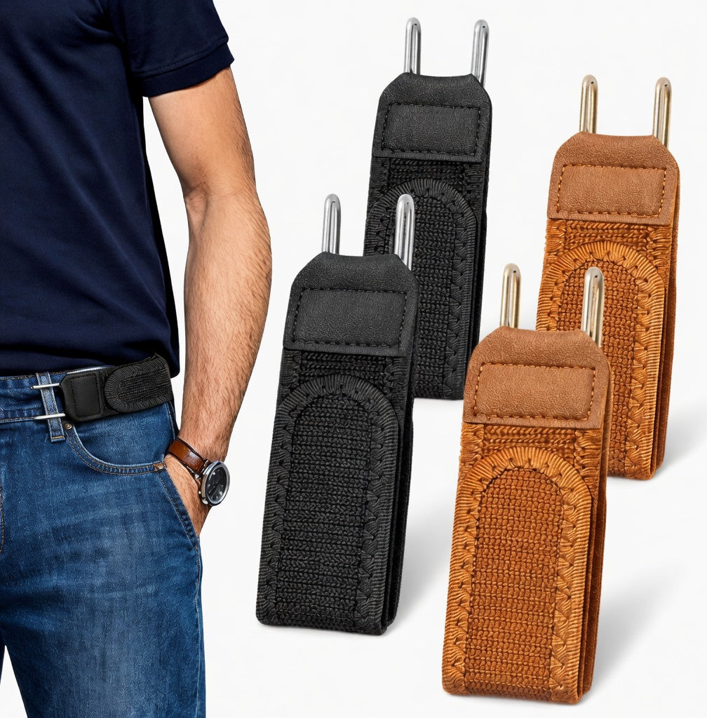 2Pcs - No Buckle Elastic Stretch Belt for Men & Women