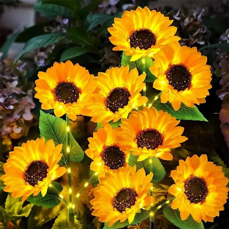 Solar LED Sunflower Lights-I can’t believe how much these upgrades my front porch and backyard area ❤️❤️