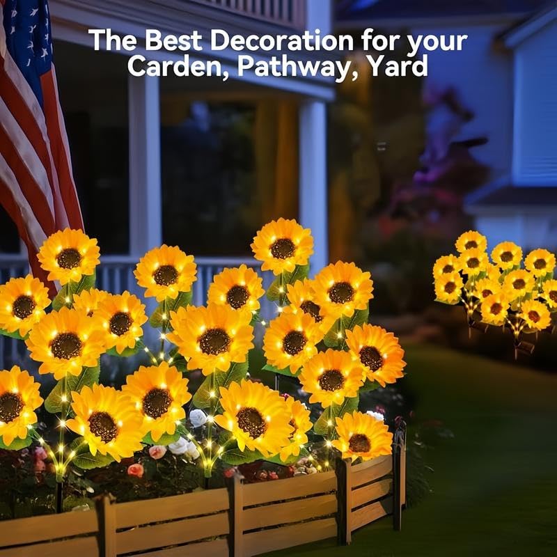 Solar LED Sunflower Lights-I can’t believe how much these upgrades my front porch and backyard area ❤️❤️