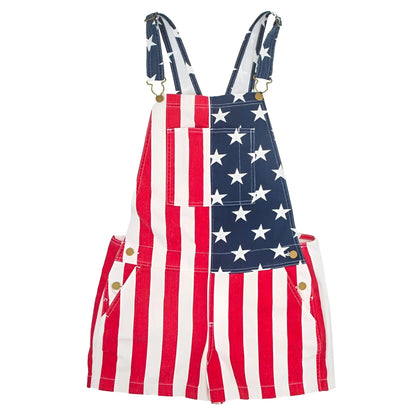 🔥Last Day Sale 49%🔥American Flag Unisex Overalls Shorts