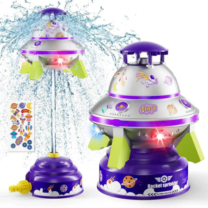 🌈50% OFF TODAY🚀 Spinning UFO Water Sprinkler with Lights