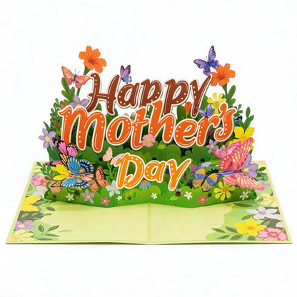 🌸Flash Sale-50% Off🔥Surprise Mom with a 3D Butterfly Floral Garden Pop-Up Card