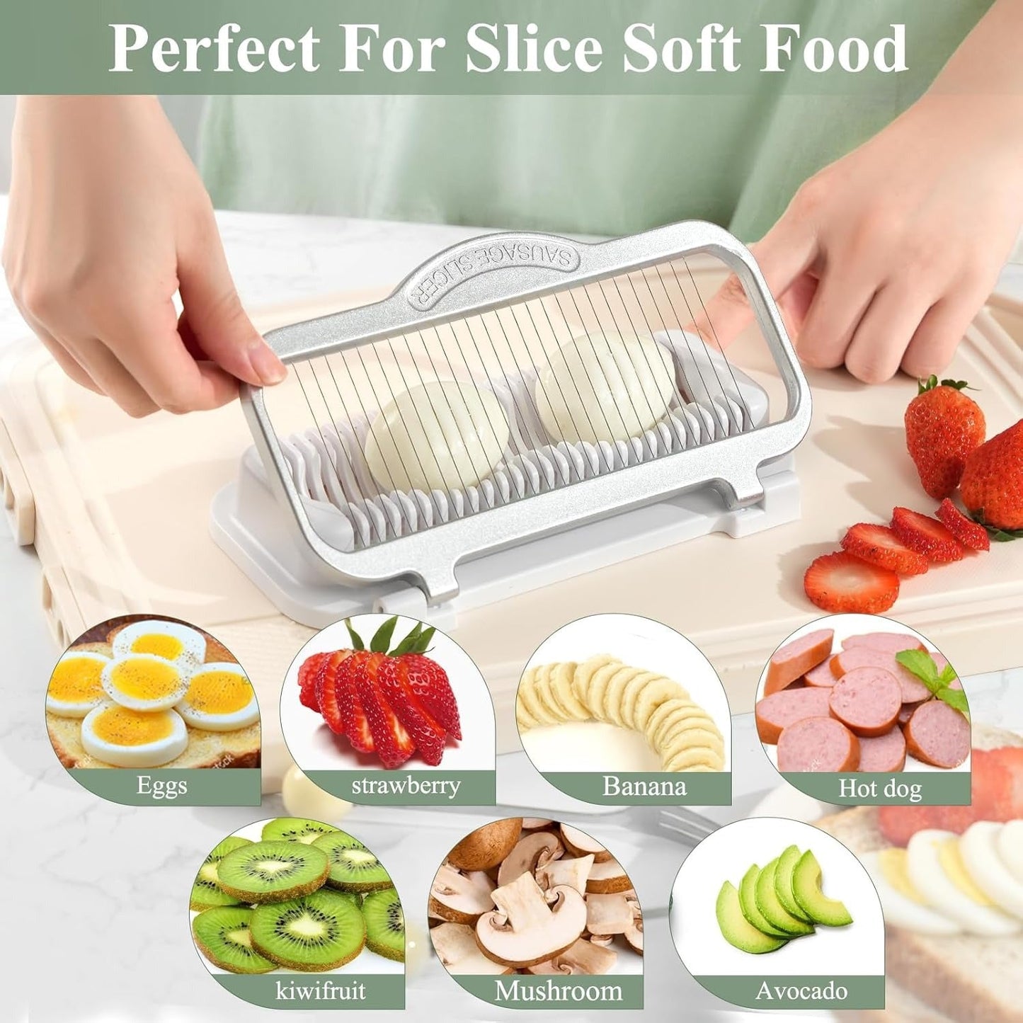 🔥50% OFF🔥Egg Slicer for Hard Boiled Eggs Banana Slicer