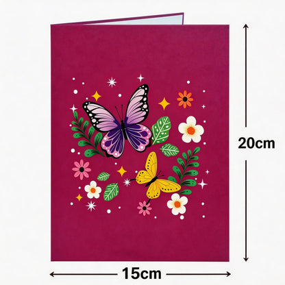 🌸Flash Sale-50% Off🔥Surprise Mom with a 3D Butterfly Floral Garden Pop-Up Card